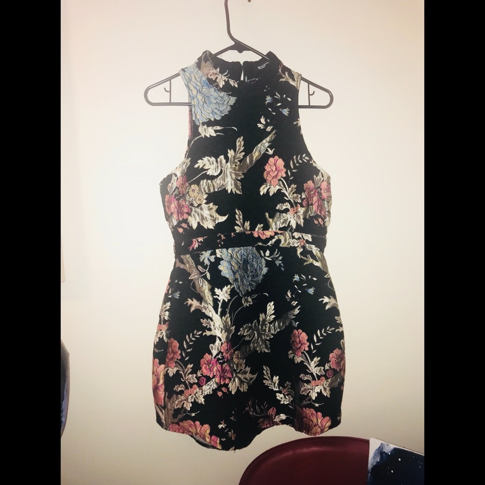 Missguided Embroidery high neck dress